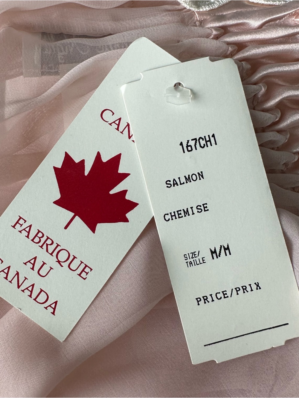 Deadstock 90s Coquette Sheer Pink Lace Slip Dress Made in Canada - Picture 8 of 8